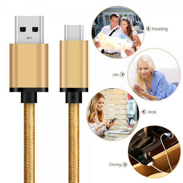 Picture of USB 3.0 Type C cable yellow